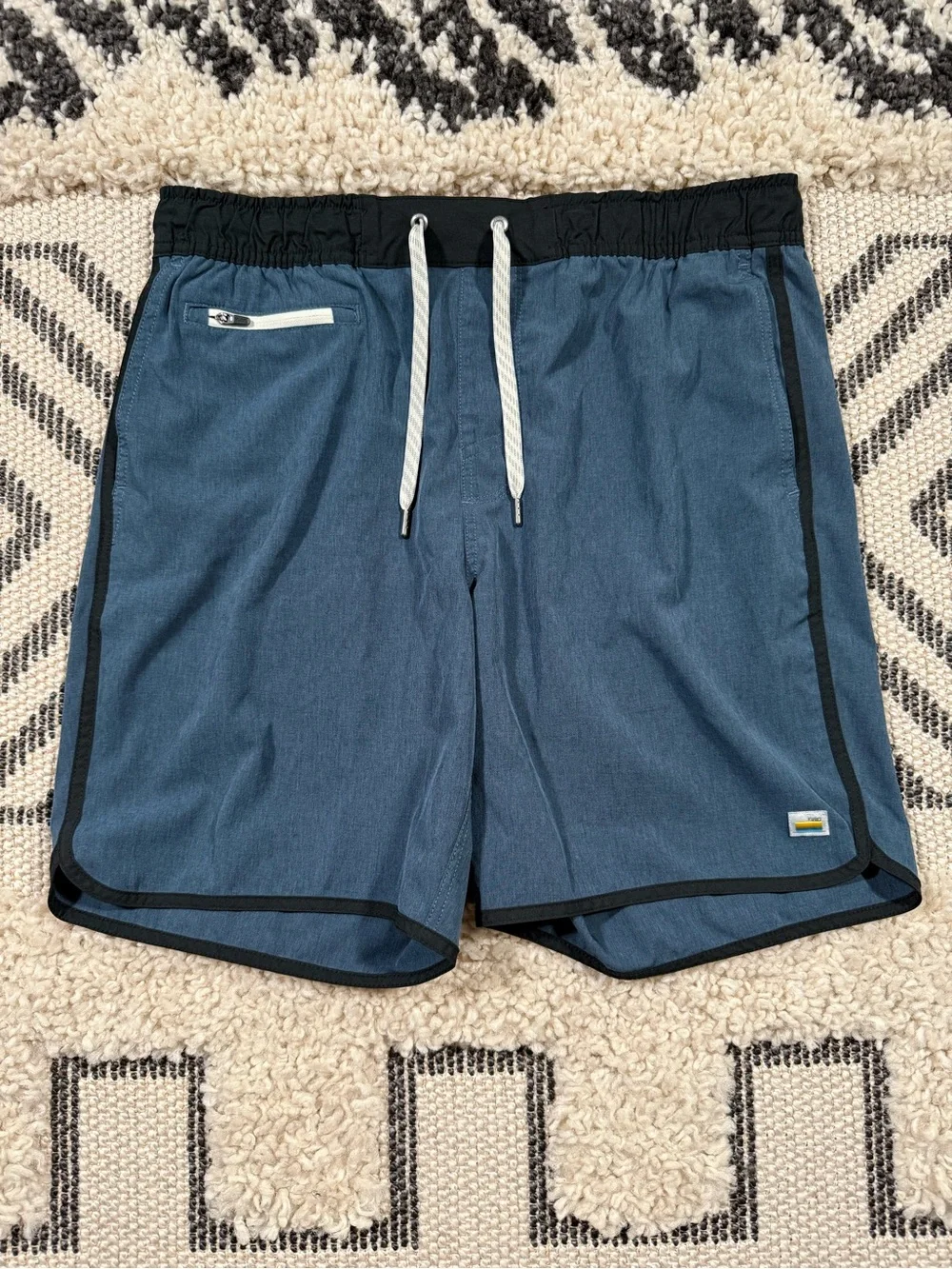 Men’s Vuori Azure Linen Texture Banks Short Unlined 7